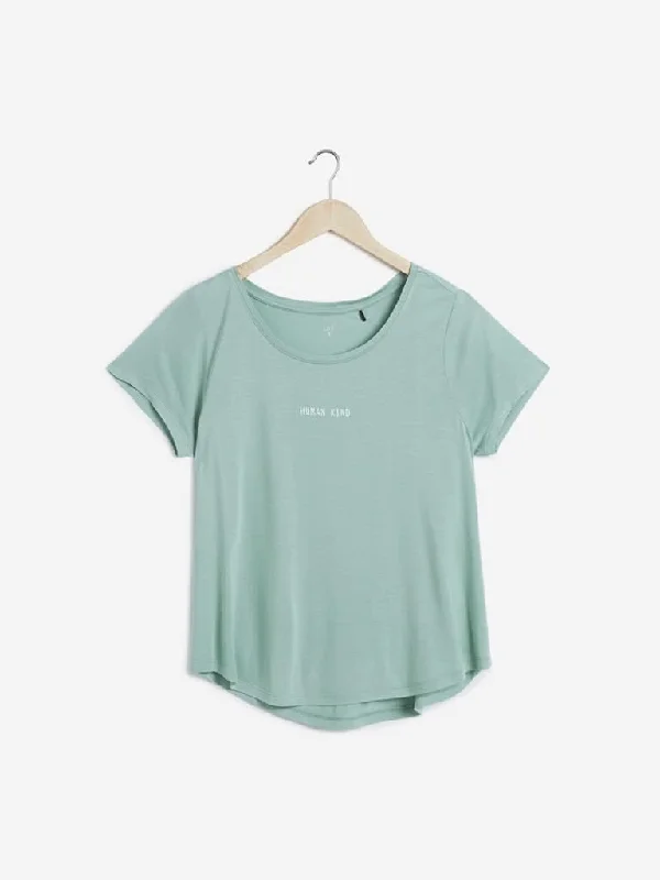 LOV Mint Text Design Sherry T-Shirt