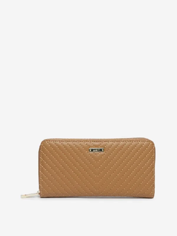 LOV Taupe Embroidered Wallet