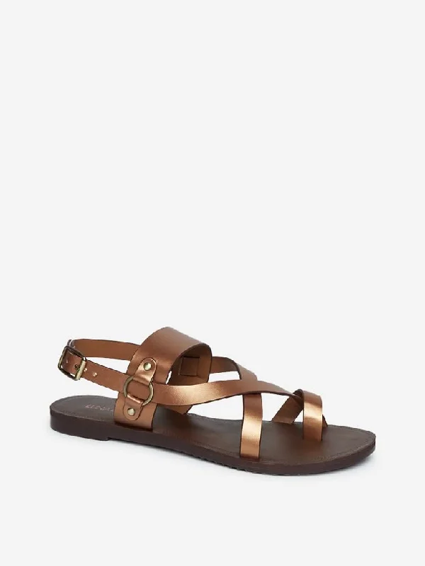 LUNA BLU Bronze Multiple Strap Sandals