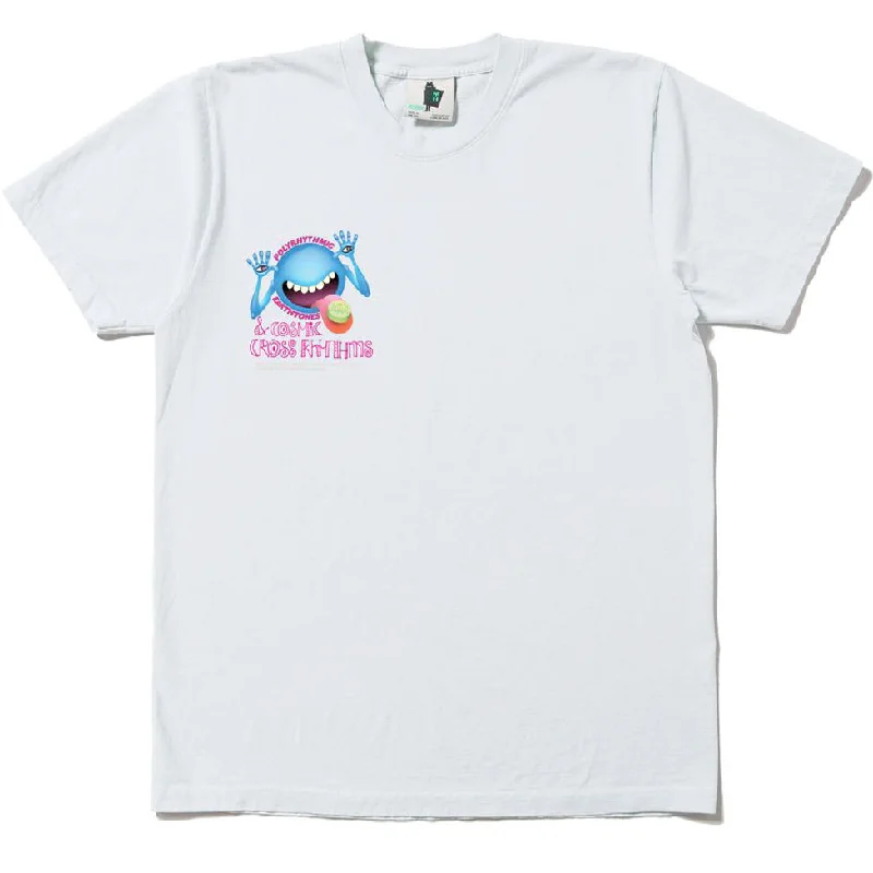 Distressed Women T Shirt with a Laid - Back AestheticPill Head SS Tee