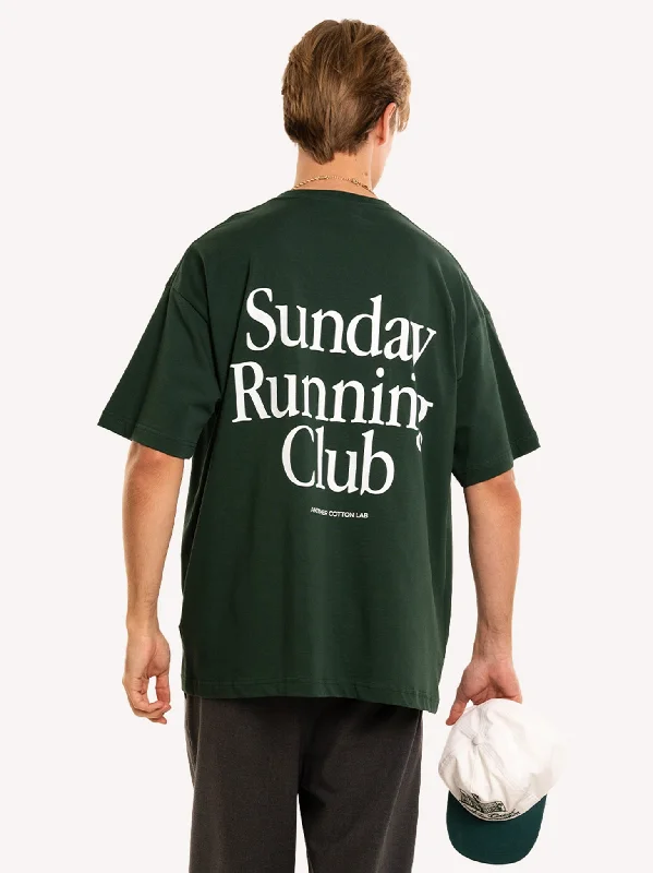 V - Neck Women T Shirt to Enhance the NecklineSunday Running Club T-Shirt