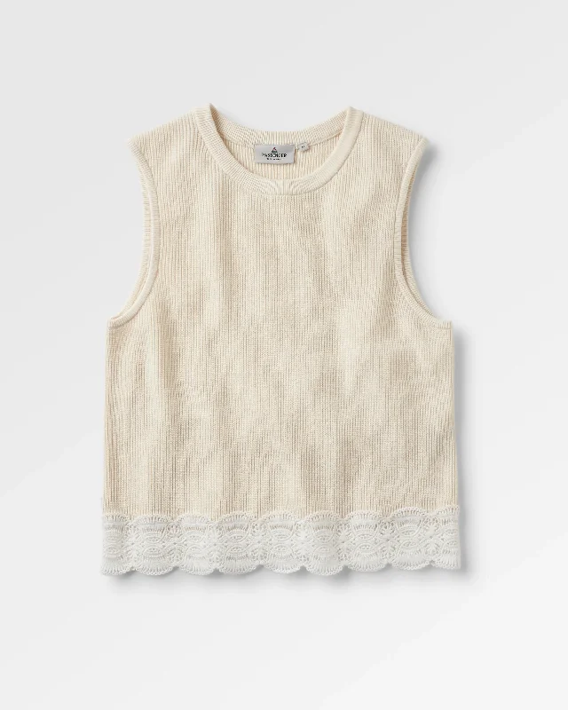 Muscle Women T Shirt for a Sporty and Casual LookVintage Organic Knitted Vest - Birch