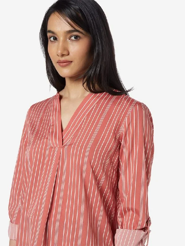 Wardrobe Blush Pink Bridget Striped Top