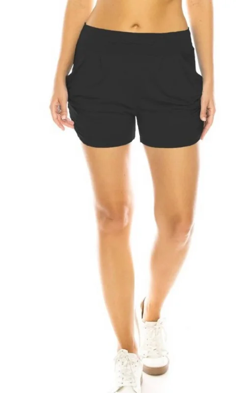 Women's Lounge Shorts With Pockets In Black