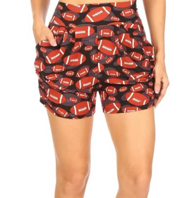 Women's Lounge Shorts With Pockets In Football