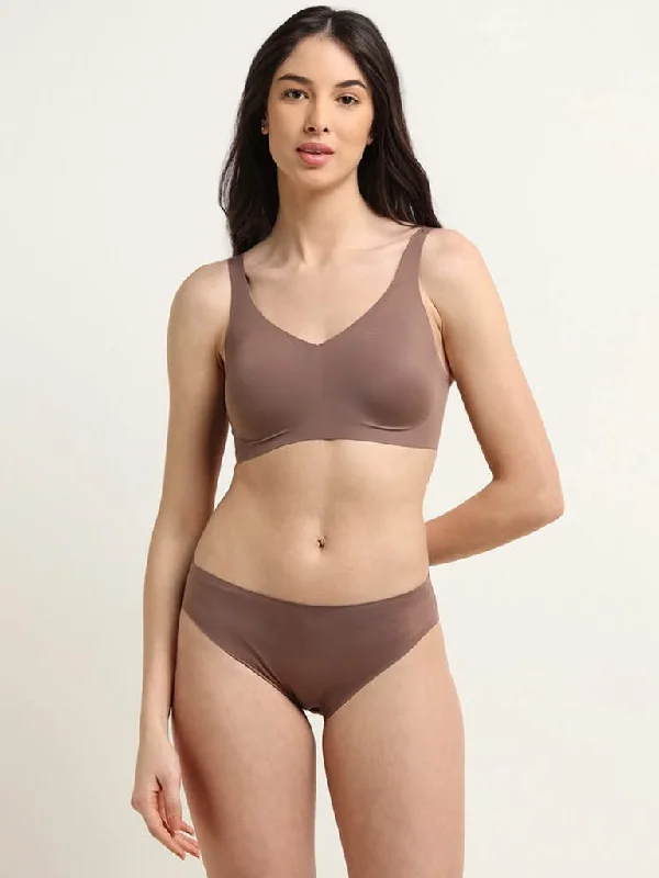 Wunderlove Brown High-Leg Invisible Brief