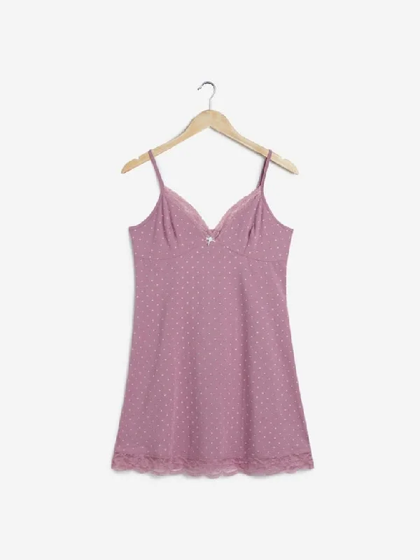 Wunderlove Pink Polka-Dotted Camisole