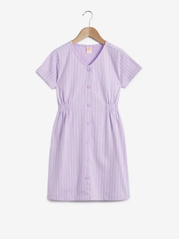 Y&F Kids Lilac Striped Jenny Dress